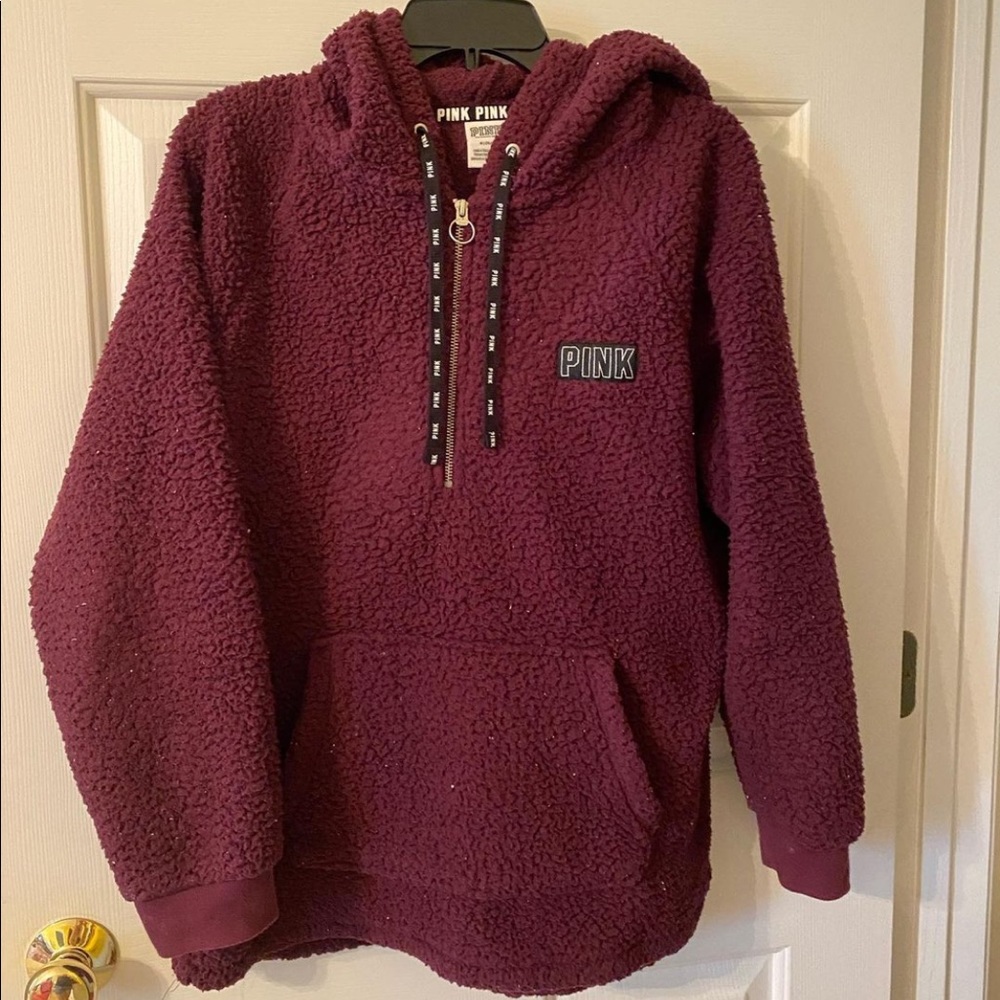 VS Pink zipper Sherpa